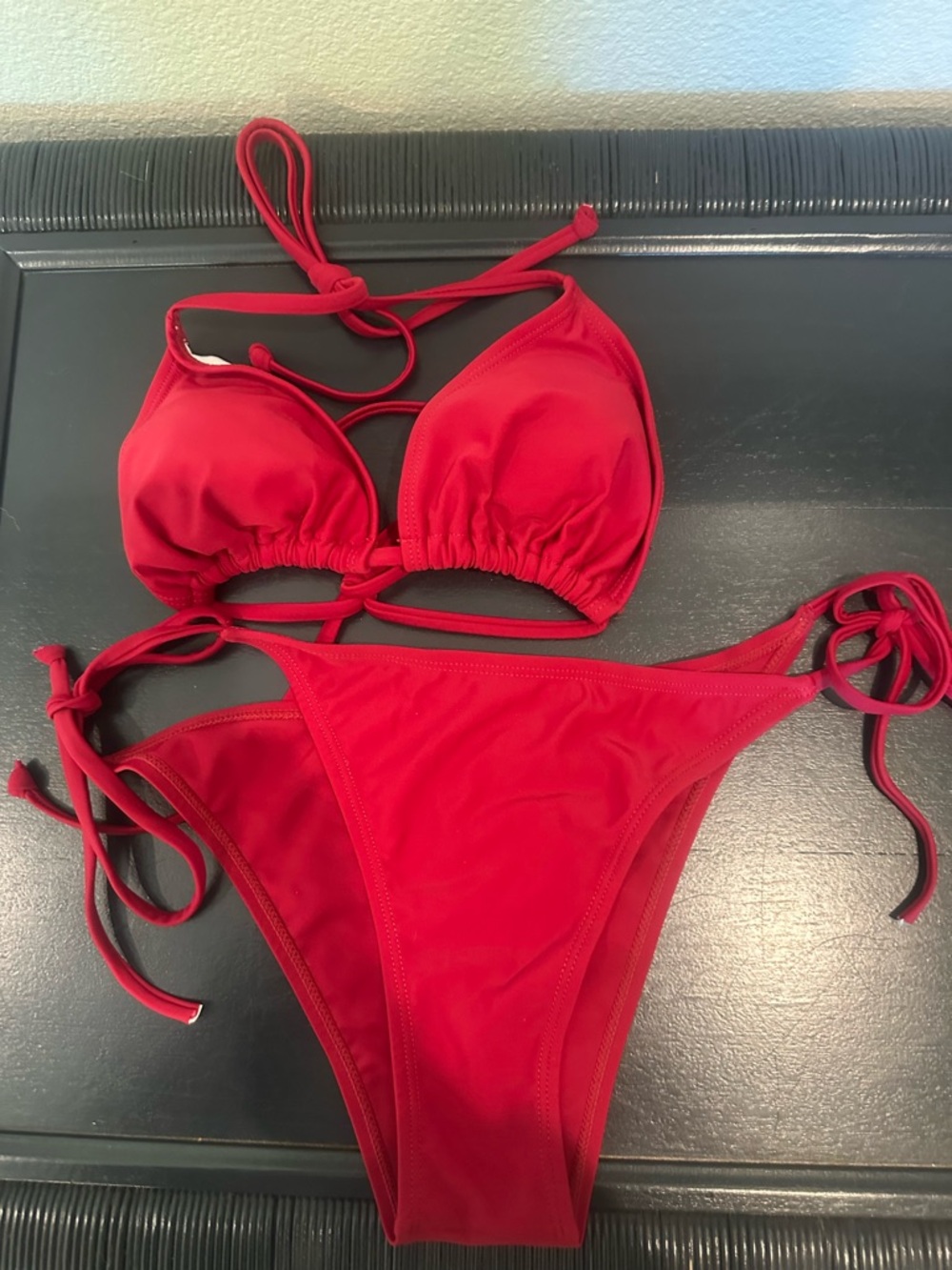 Classic Red String Bikini Set